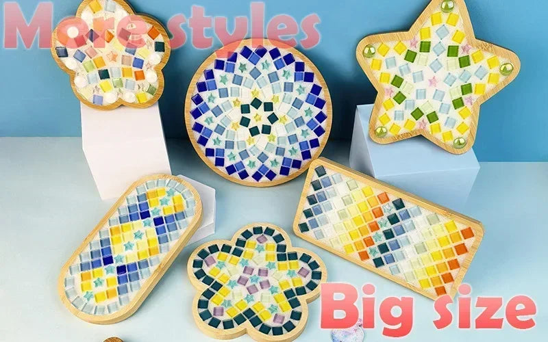 DIY Bamboo Mosaic Coaster Kit for Kids