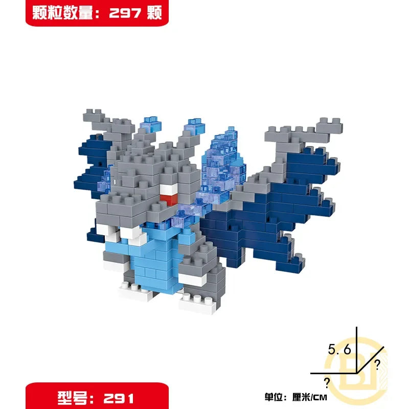 Mini Pokémon Building Blocks – Pikachu, Charizard, Eevee, Mewtwo