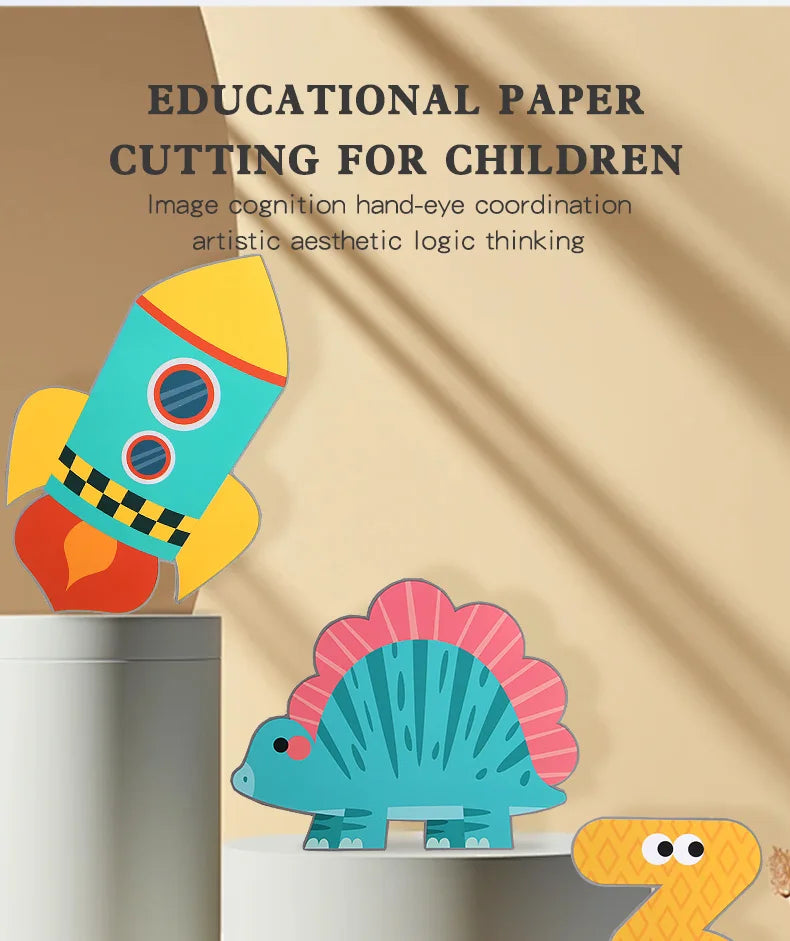 Kids Animal Origami Paper Cutting Book