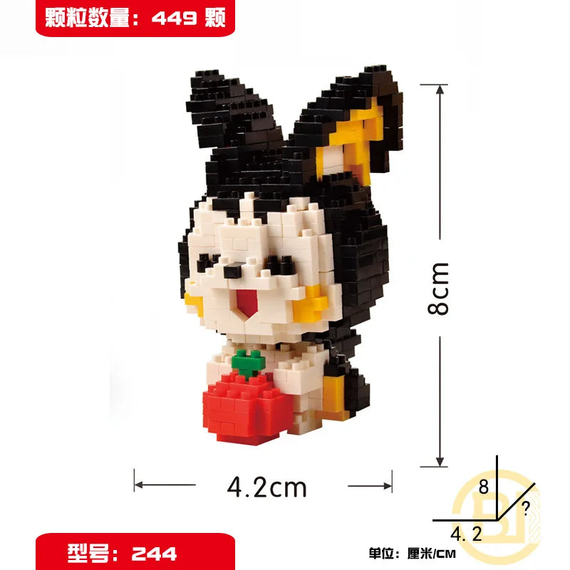 Mini Pokémon Building Blocks – Pikachu, Charizard, Eevee, Mewtwo