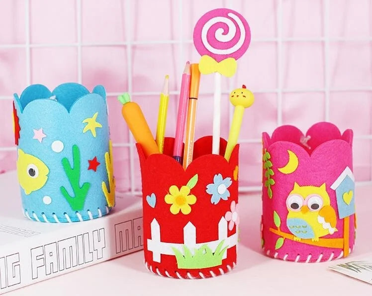 4PCS DIY Pencil Holder Craft Kit for Kids