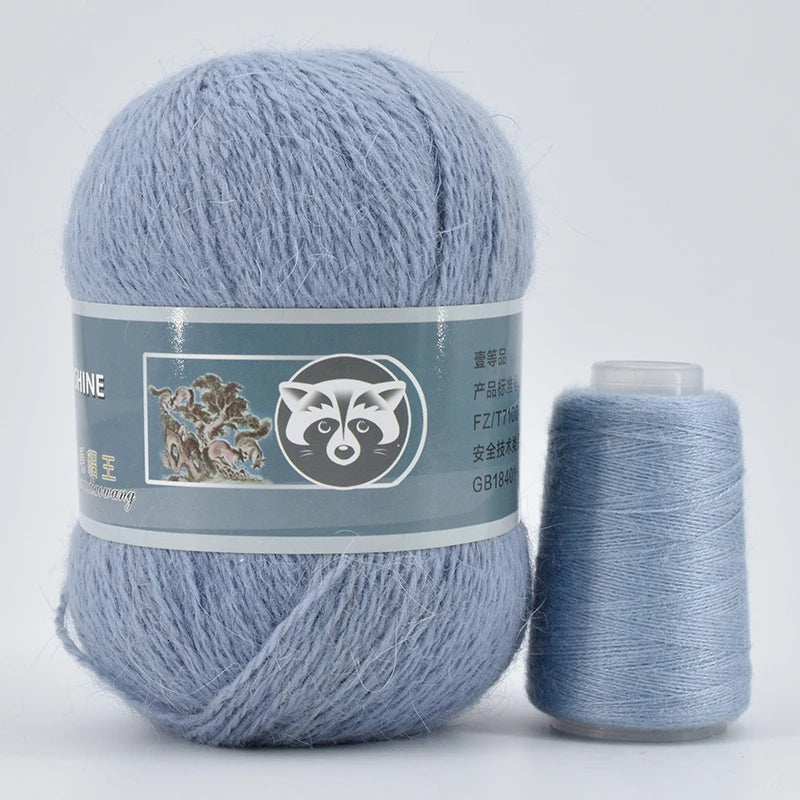 5 Pcs Cashmere Mink Fur Yarn for Hand Knitting  Long Plush Wool Crochet Knitting Yarn for Fall Winter Luxury Needlework Diy Knit