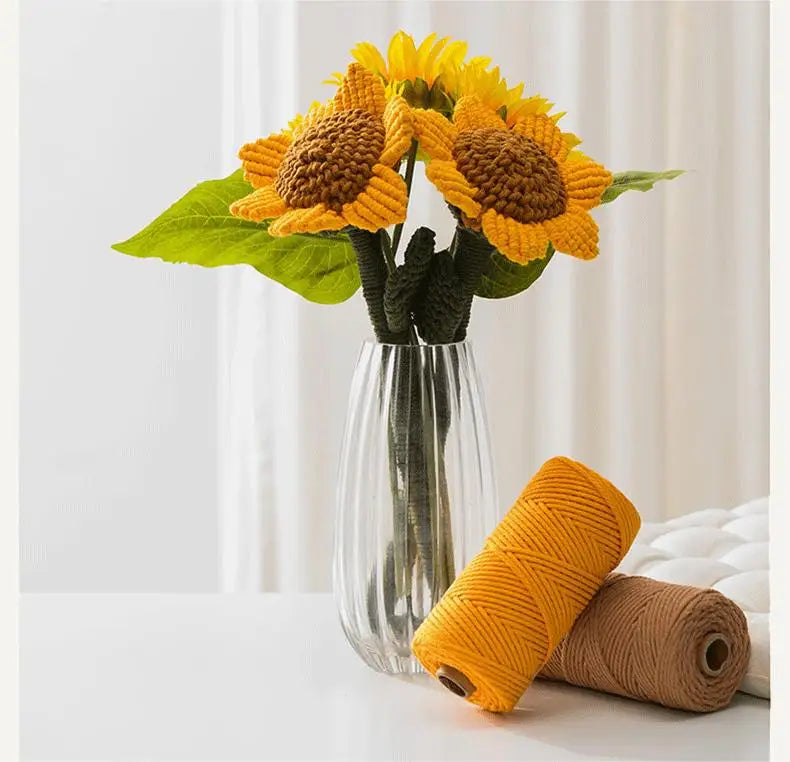 10m 4mm Braided Cotton Macrame Rope – Natural DIY Craft Cord