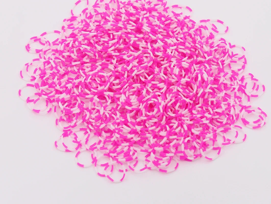 Double Color Rubble Loom Bands Bracelet DIY Jewelry Kit