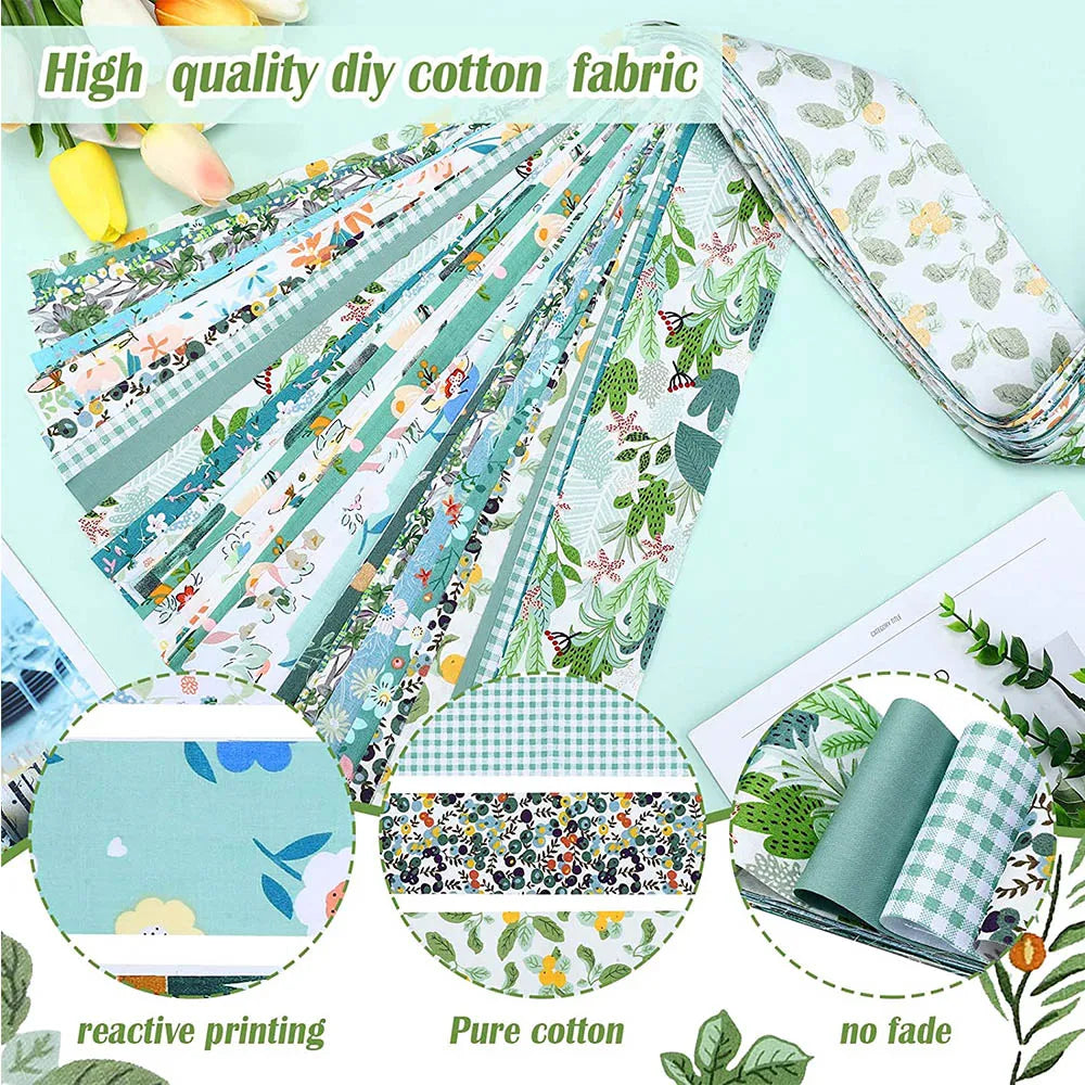 40pcs Cotton Craft Fabric Squares – DIY Sewing & Quilting
