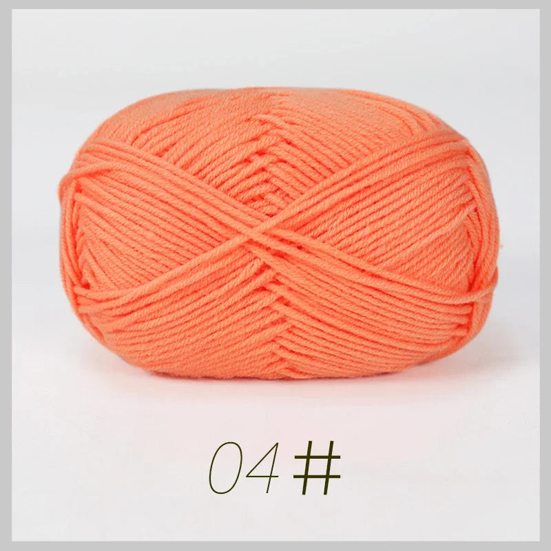 50g Soft Milk Cotton Yarn – Hand Knitting & Crochet Thread