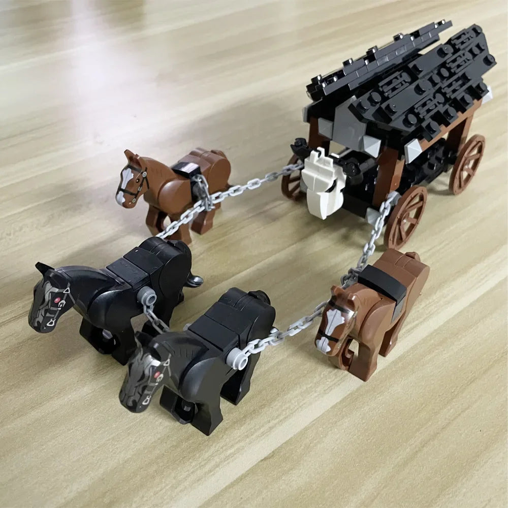 MOC Medieval Carriage & Military Weapons Set
