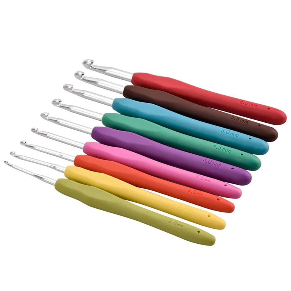 Aluminum Crochet Hook Set (2.0mm–8.0mm) with Storage Bag