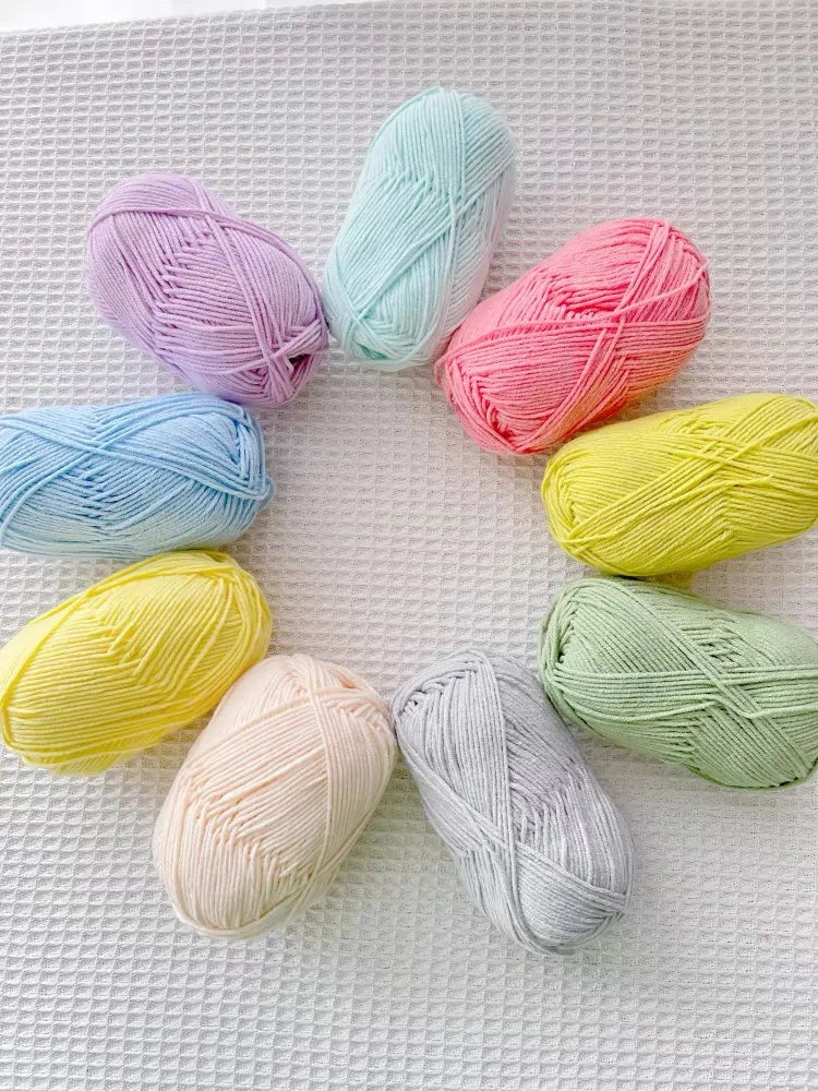 50g Soft Milk Cotton Yarn – Hand Knitting & Crochet Thread