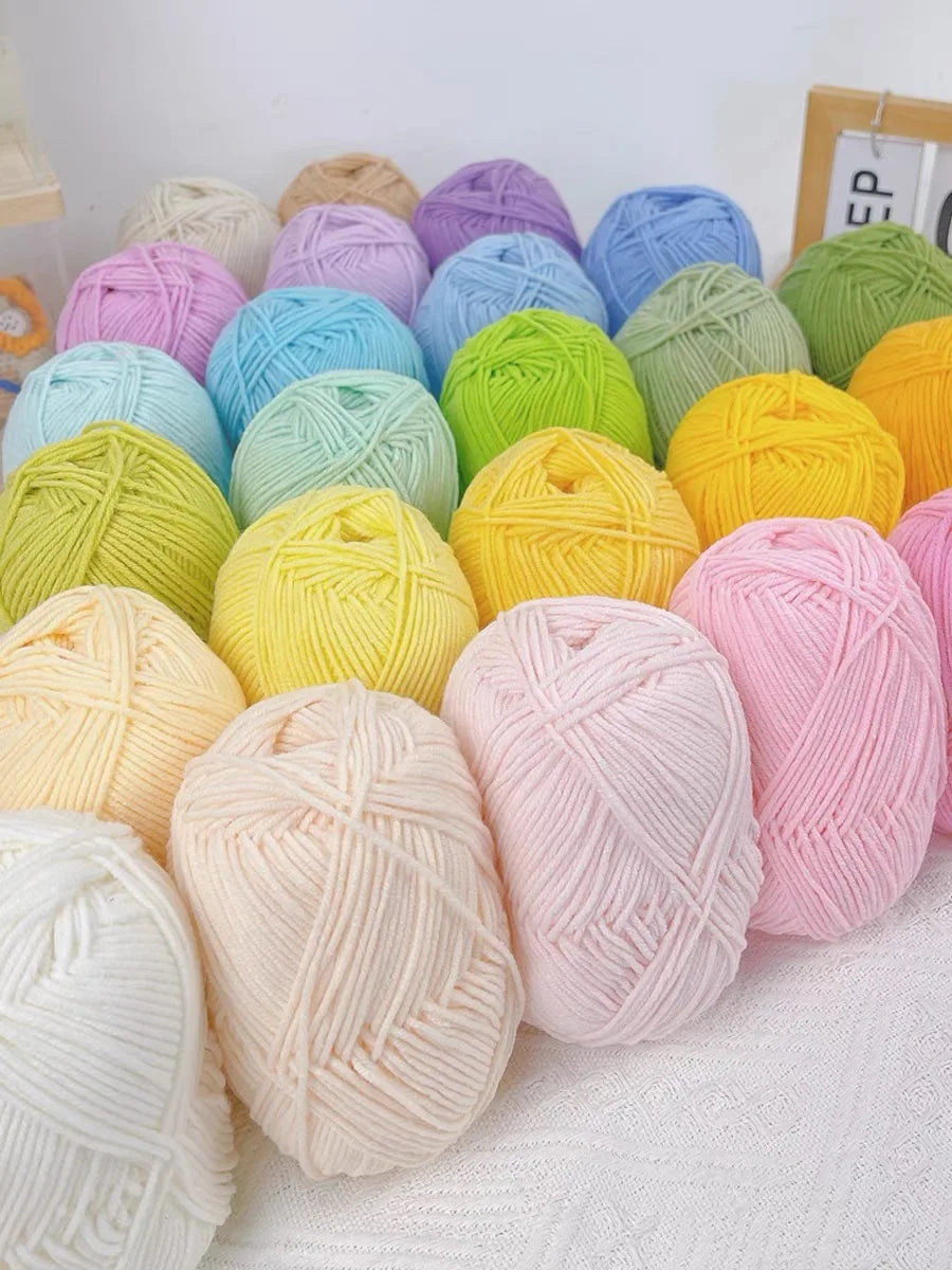 50g Soft Milk Cotton Yarn – Hand Knitting & Crochet Thread