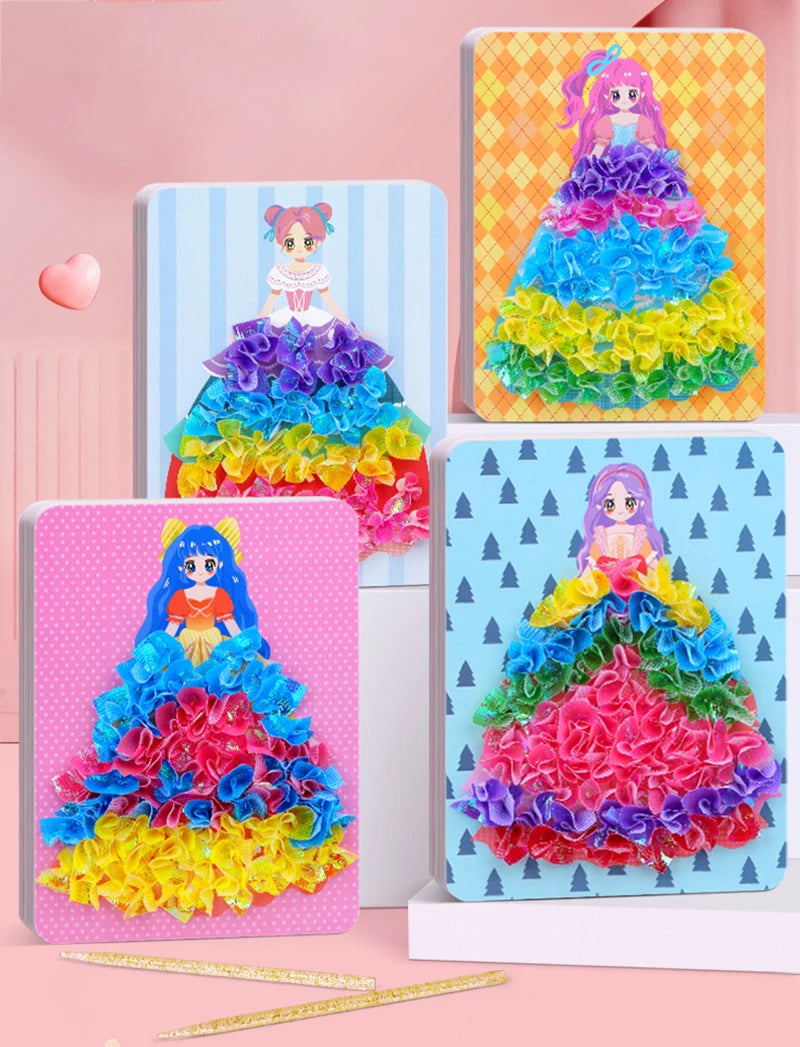 DIY Puzzle Puncture Painting Card Set for Kids