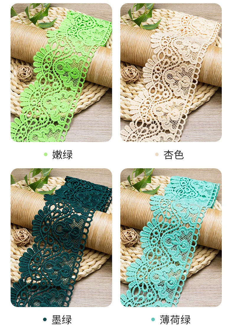 10cm Hollow Floral Embroidered Elastic Lace Trim