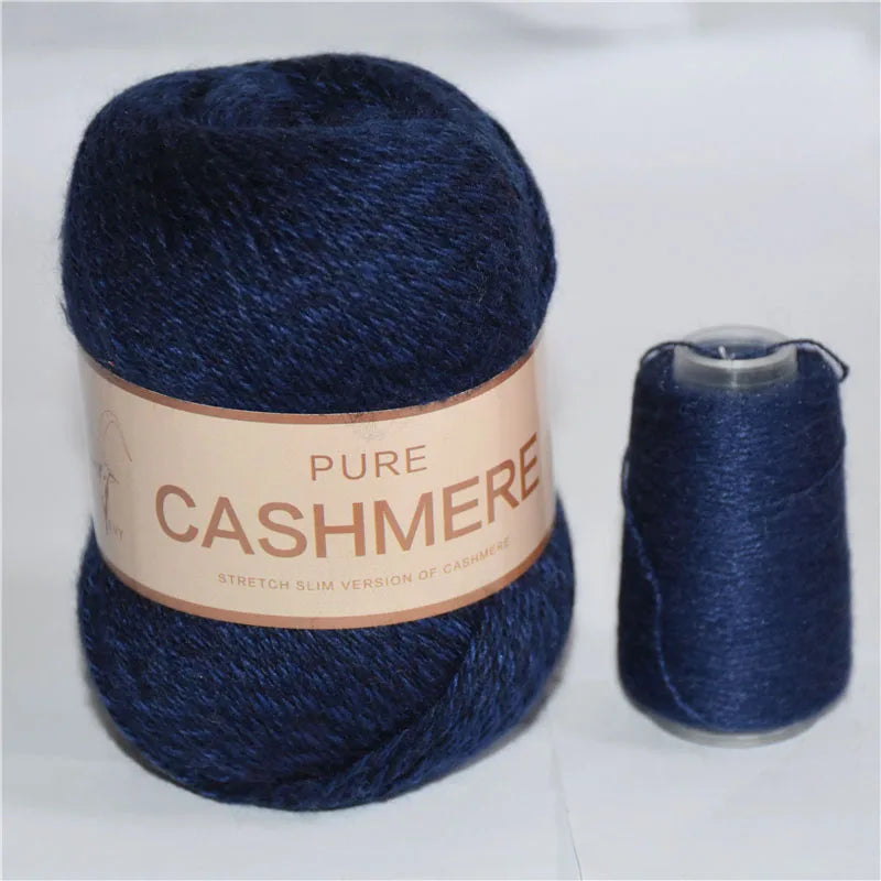 5pcs Pure Mongolian Cashmere Yarn – 3-Ply Worsted Hand Knitting Thread