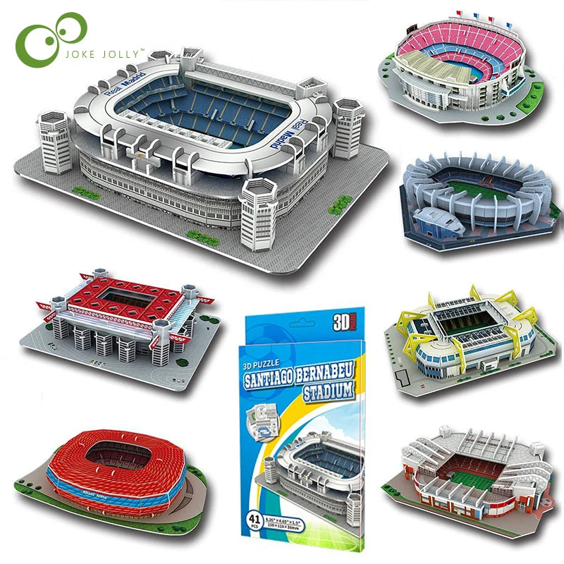 3D DIY Mini Football Stadium Puzzle