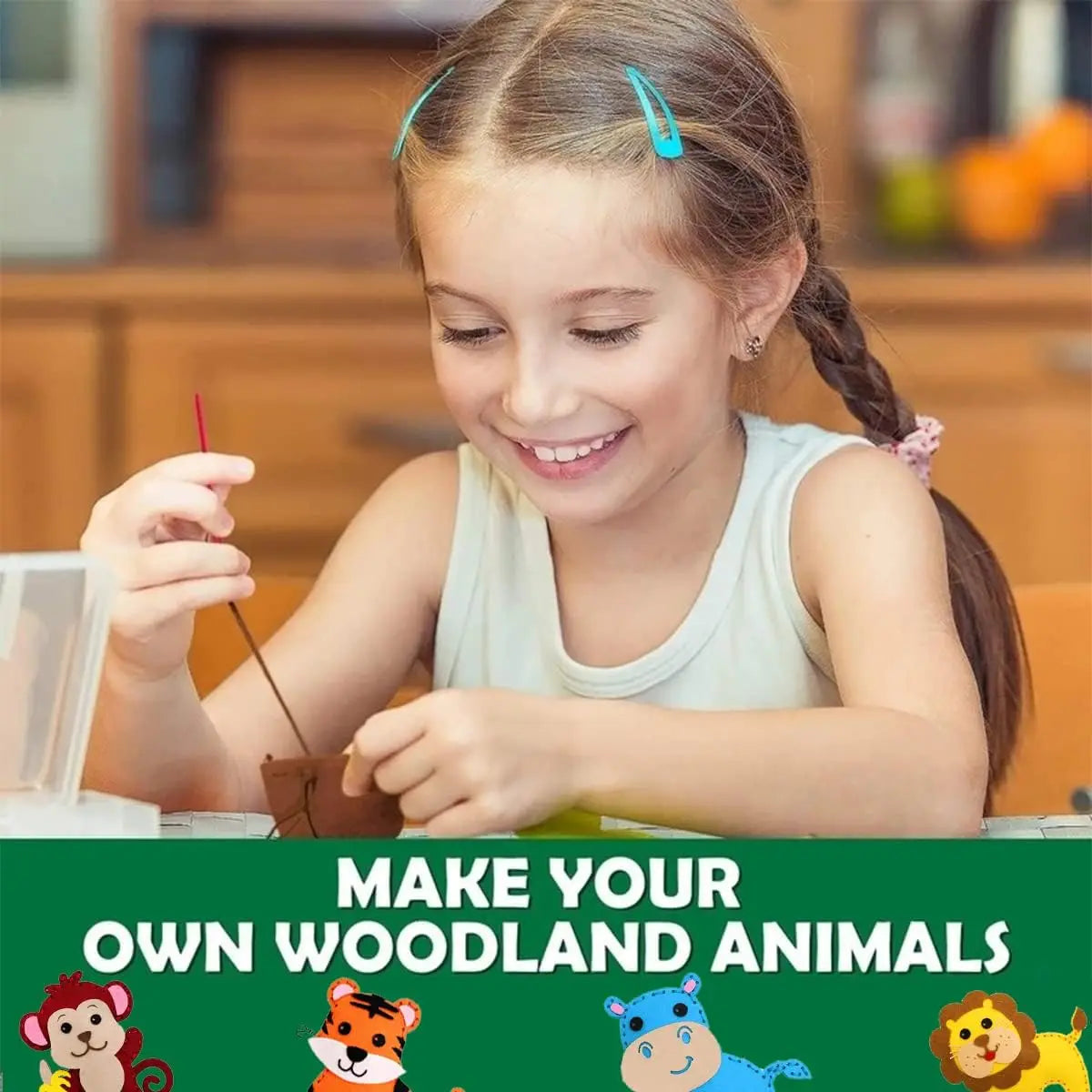 Woodland Animals DIY Felt Sewing Kit for Kids