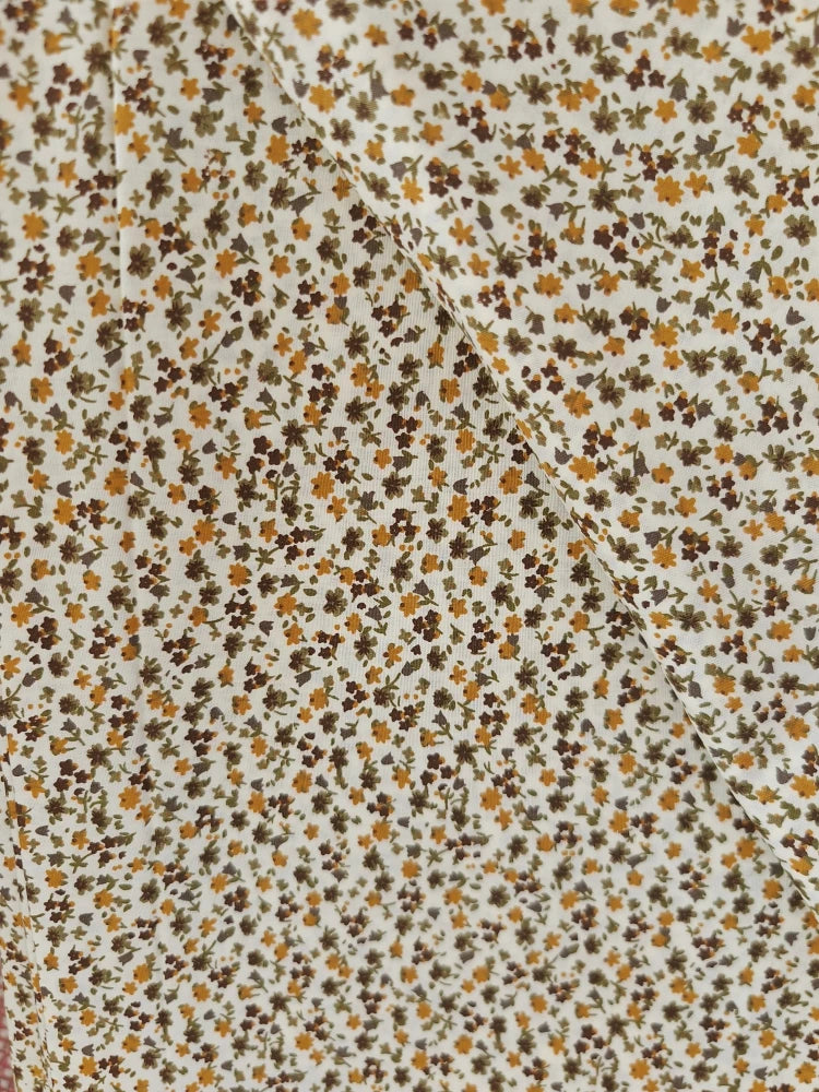 Blue White Porcelain Rose Cotton Poplin Fabric 140x50cm