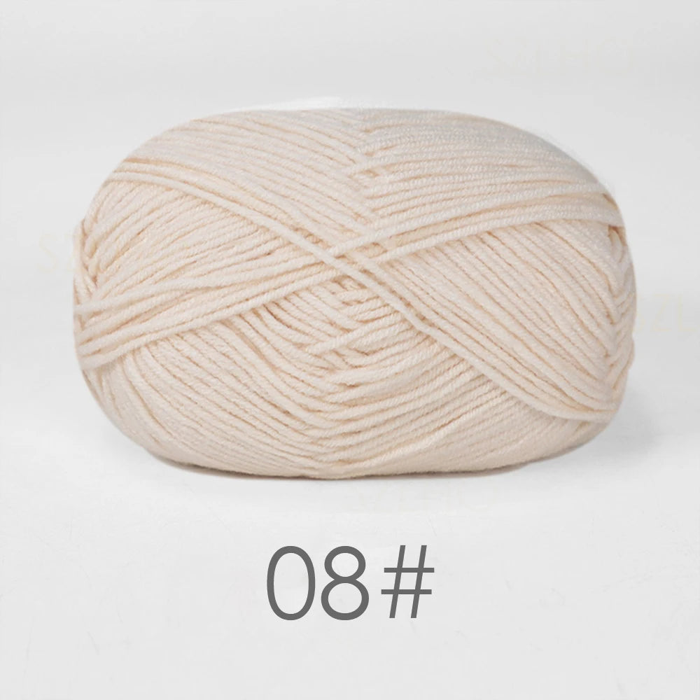 50g Soft Milk Cotton Yarn – Hand Knitting & Crochet Thread