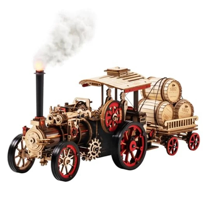 Robotime Rokr 3D Wooden Steam Locomotive Puzzle Kit