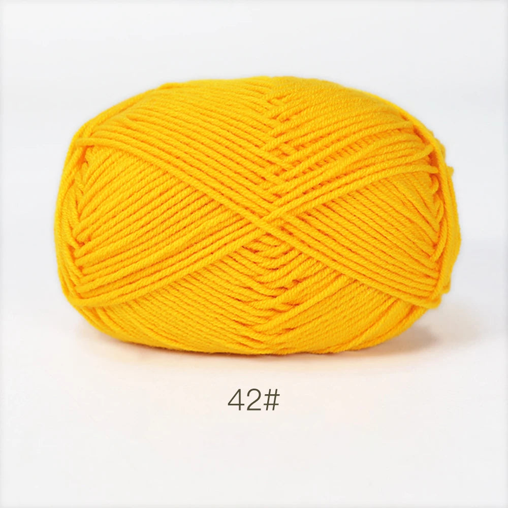 50g Soft Milk Cotton Yarn – Hand Knitting & Crochet Thread