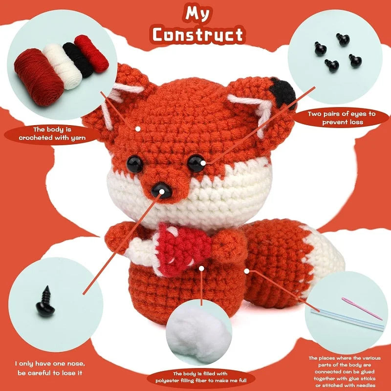 BUDDUR Animal Crochet Kit for Beginners