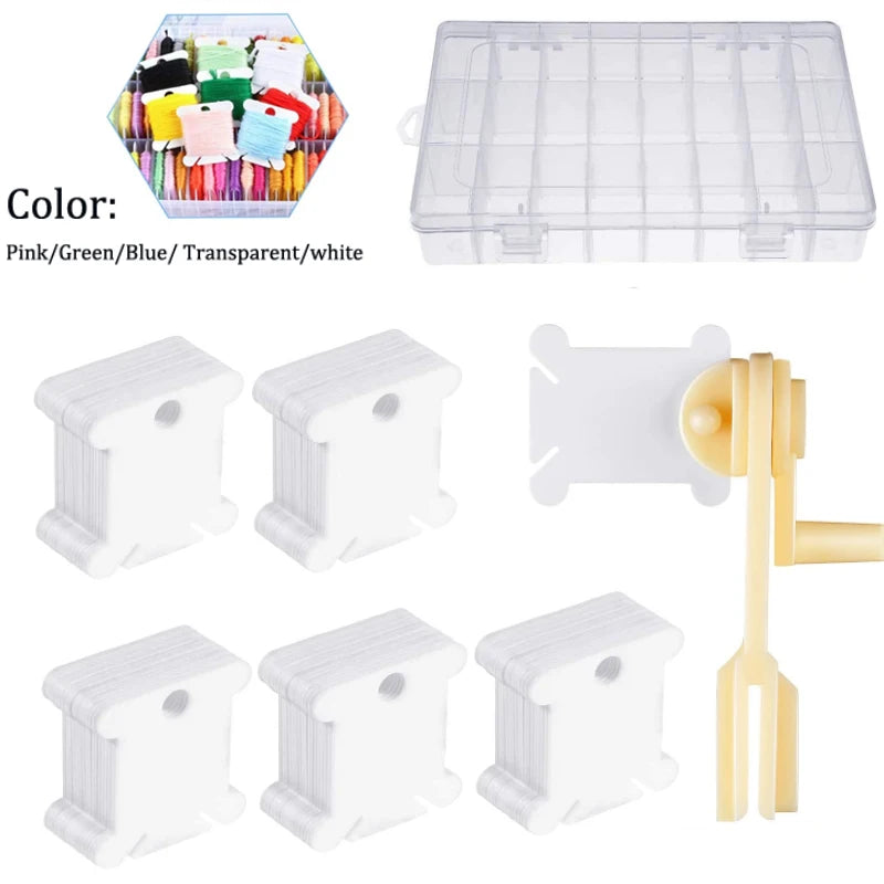 36-Grid Embroidery Floss Organizer Box Set