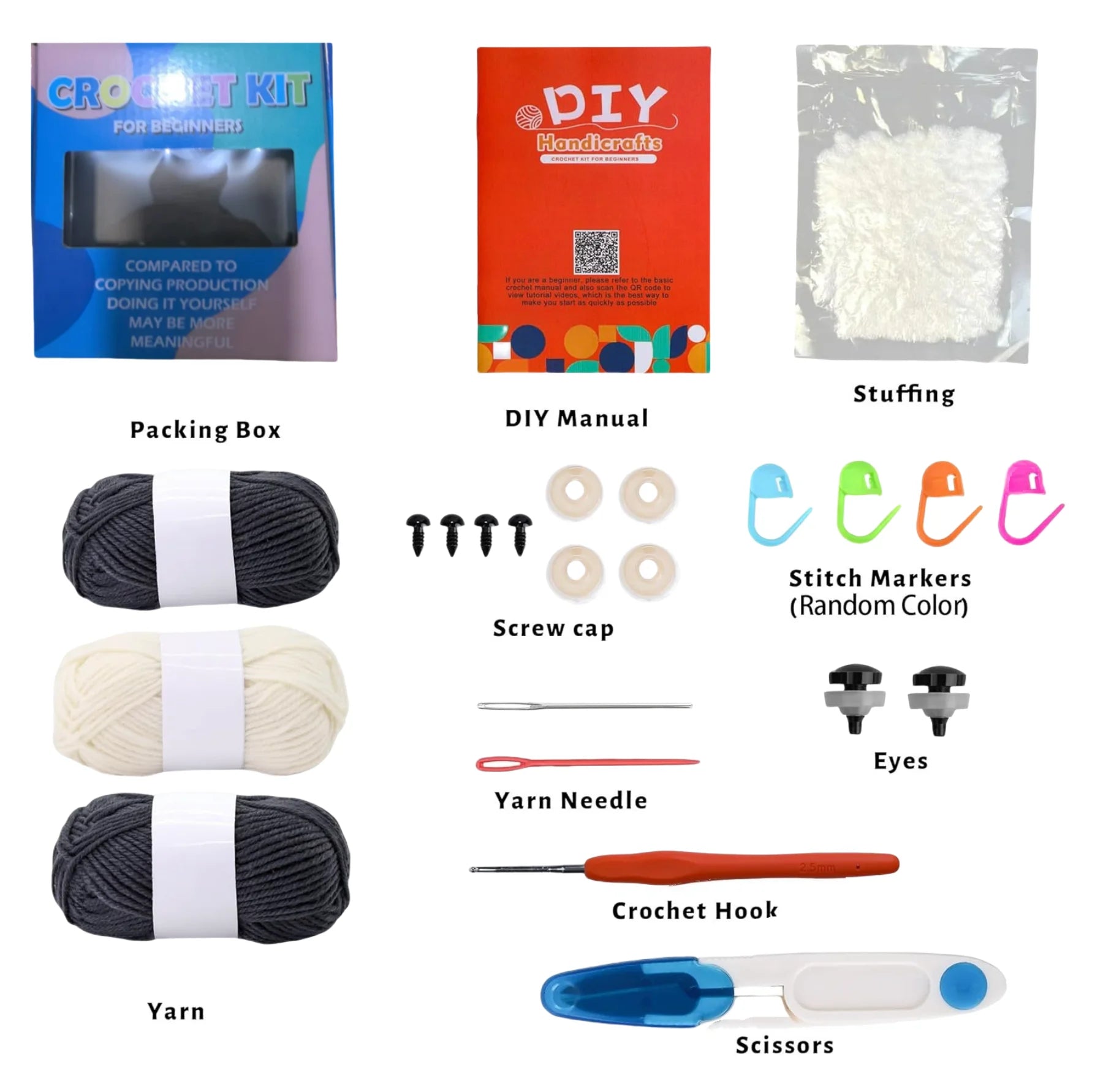 Beginner Crochet Dragon Kit with Video Tutorials