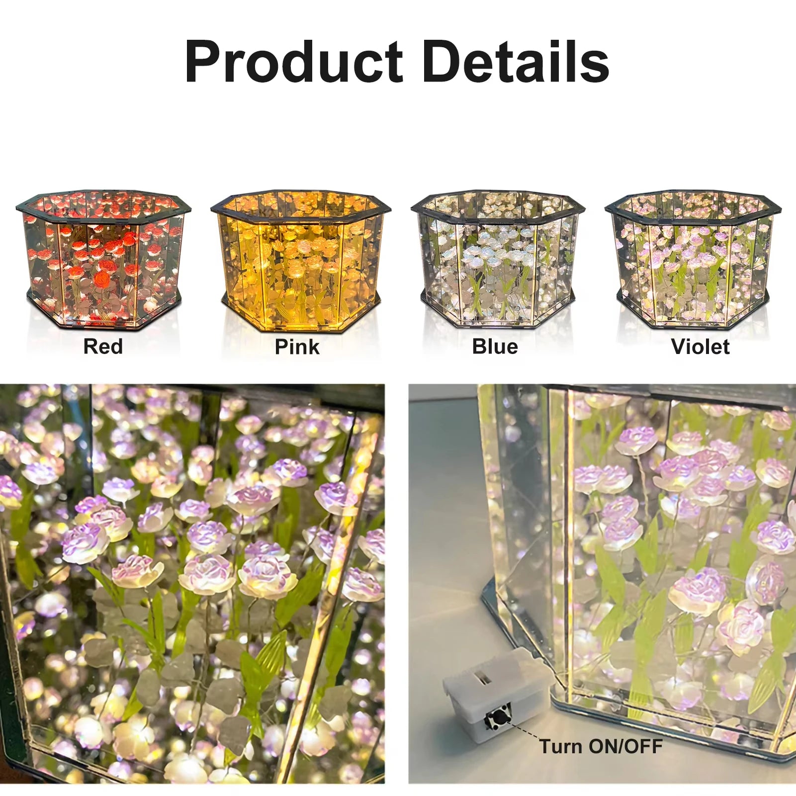 DIY Tulip LED Night Light & Mirror Cube Gift