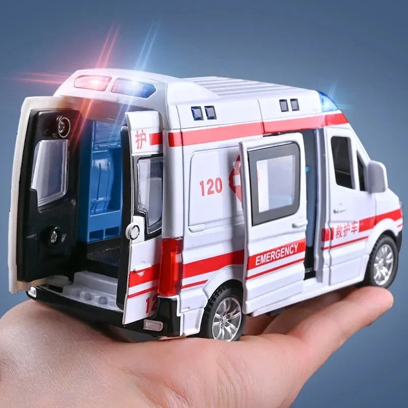 1:32 Diecast Emergency Vehicles – Ambulance, Fire Truck, Police Car