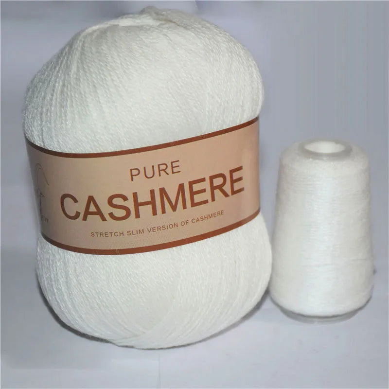 5pcs Pure Mongolian Cashmere Yarn – 3-Ply Worsted Hand Knitting Thread