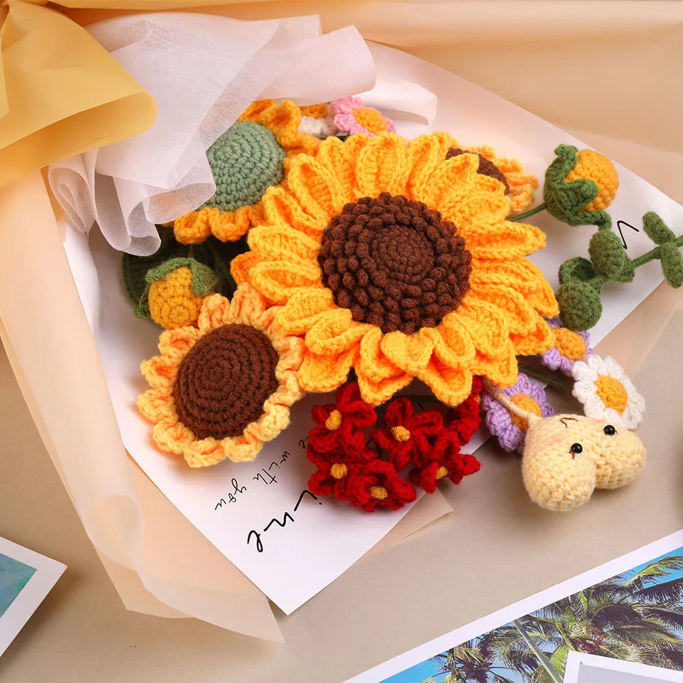 KRABALL Crochet Flower Bouquet Kit for Beginners