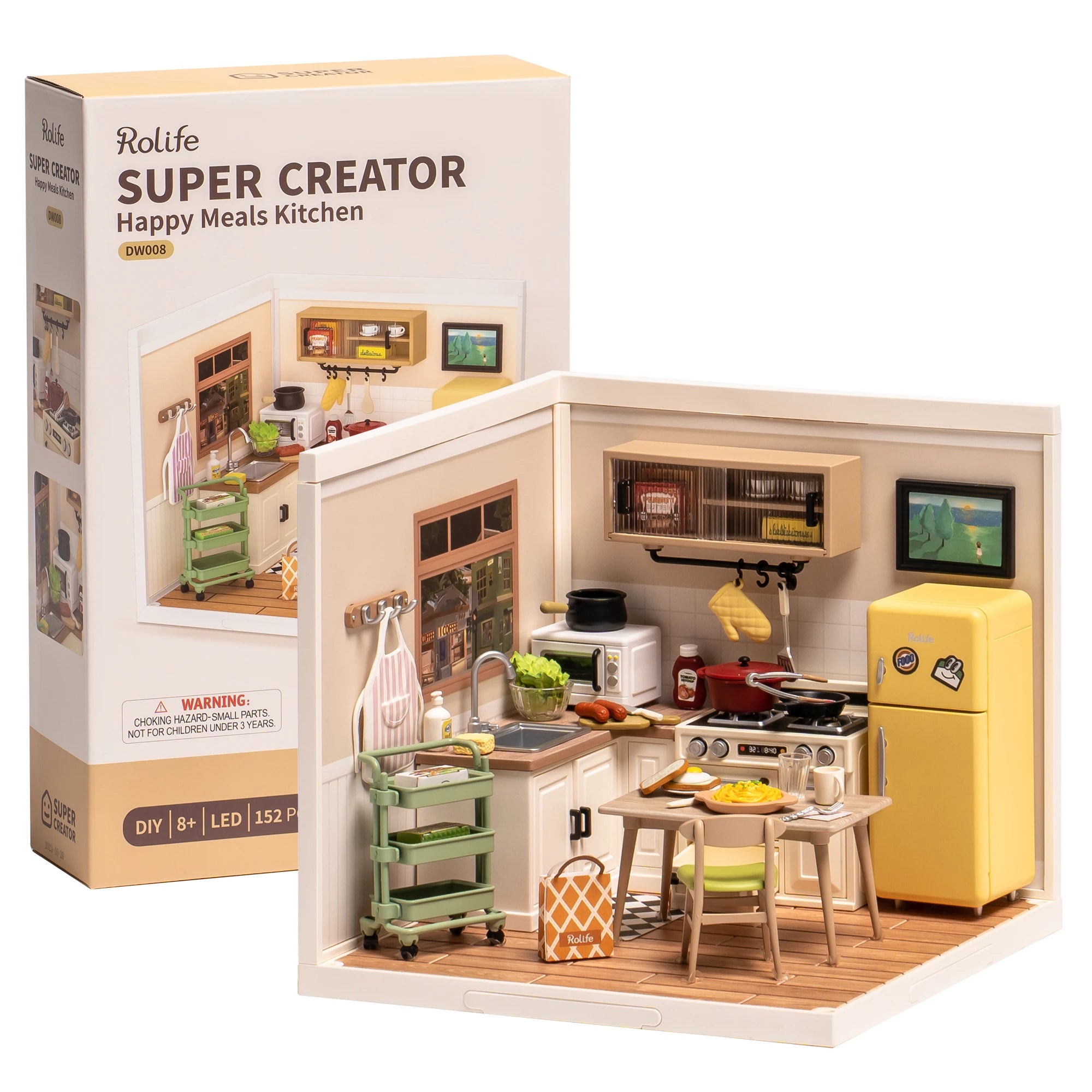 Robotime Rolife Mini Fast Food Kitchen DIY Model Kit