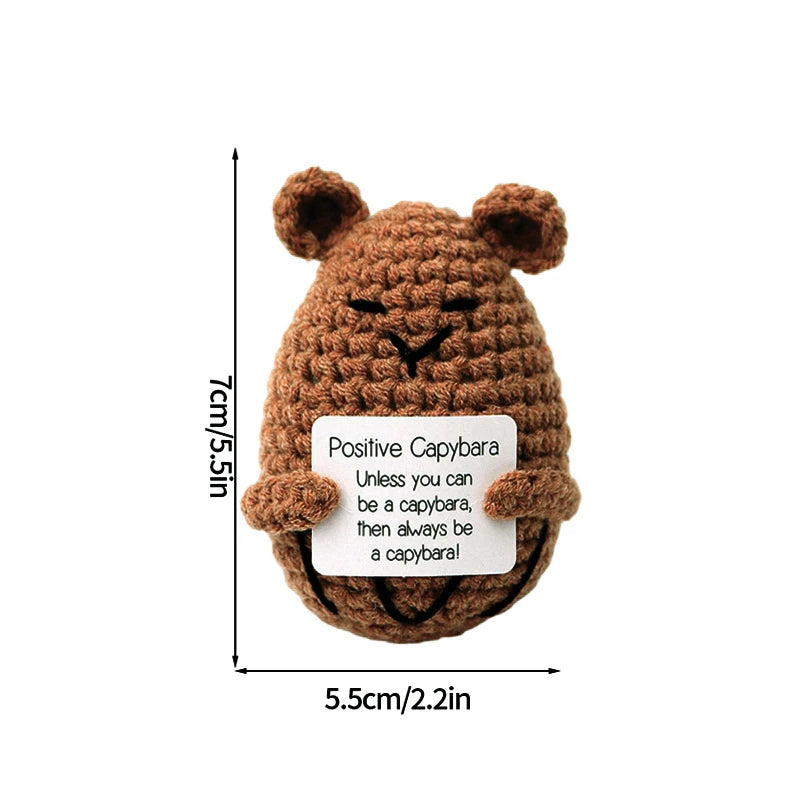 Positive Crochet Doll Kit – Handmade Gift with Affirmation Card