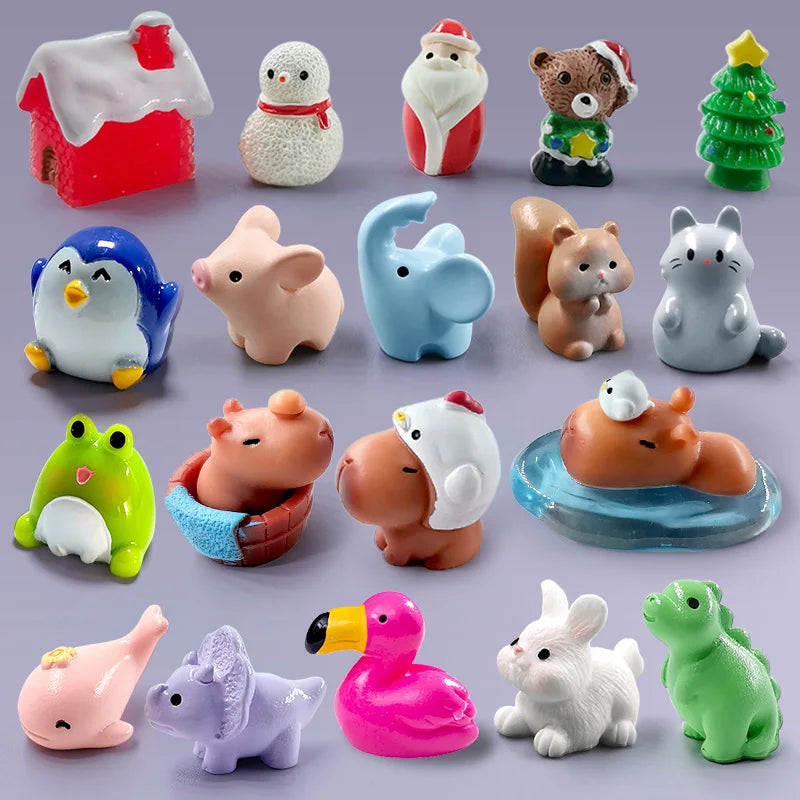 10Pcs Mini Animal Figurines Garden Decorations