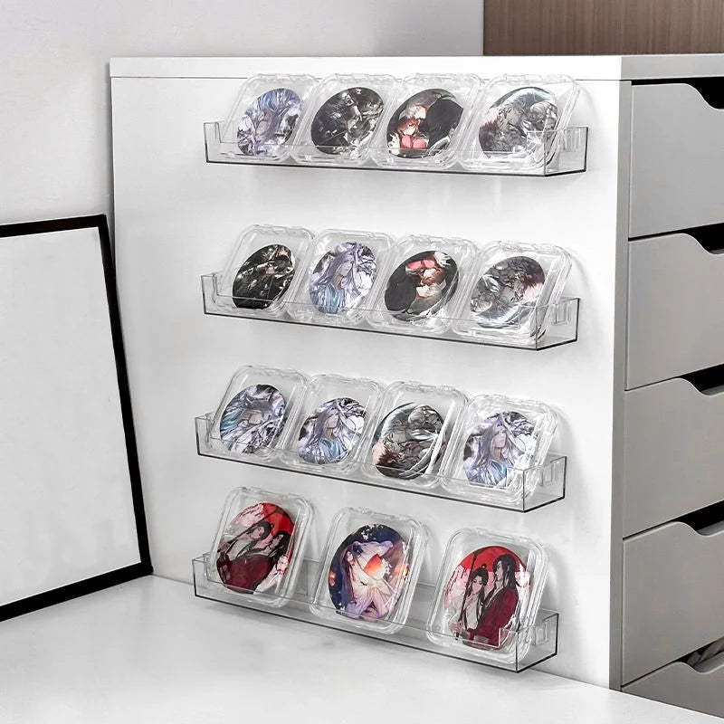 Wall-Mounted Clear Acrylic Display Rack for Dolls and Collectibles