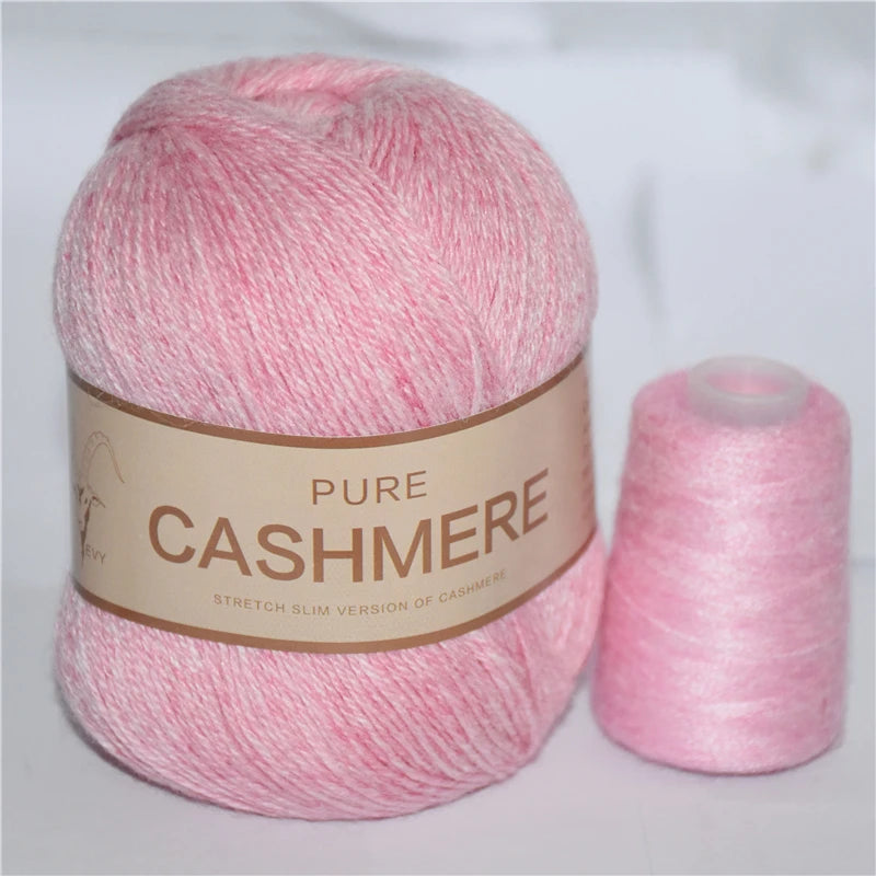 5pcs Pure Mongolian Cashmere Yarn – 3-Ply Worsted Hand Knitting Thread