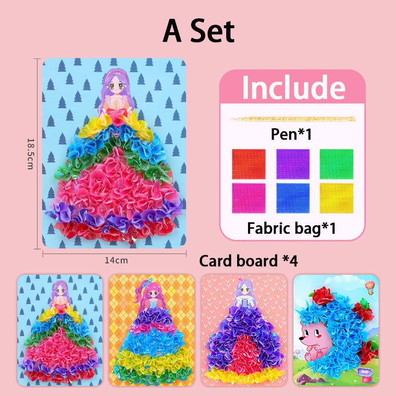 DIY Puzzle Puncture Painting Card Set for Kids