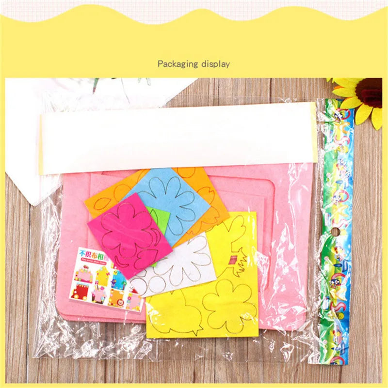 3Pcs DIY Cartoon Animal 6-Inch Photo Frame Craft Set for Kids