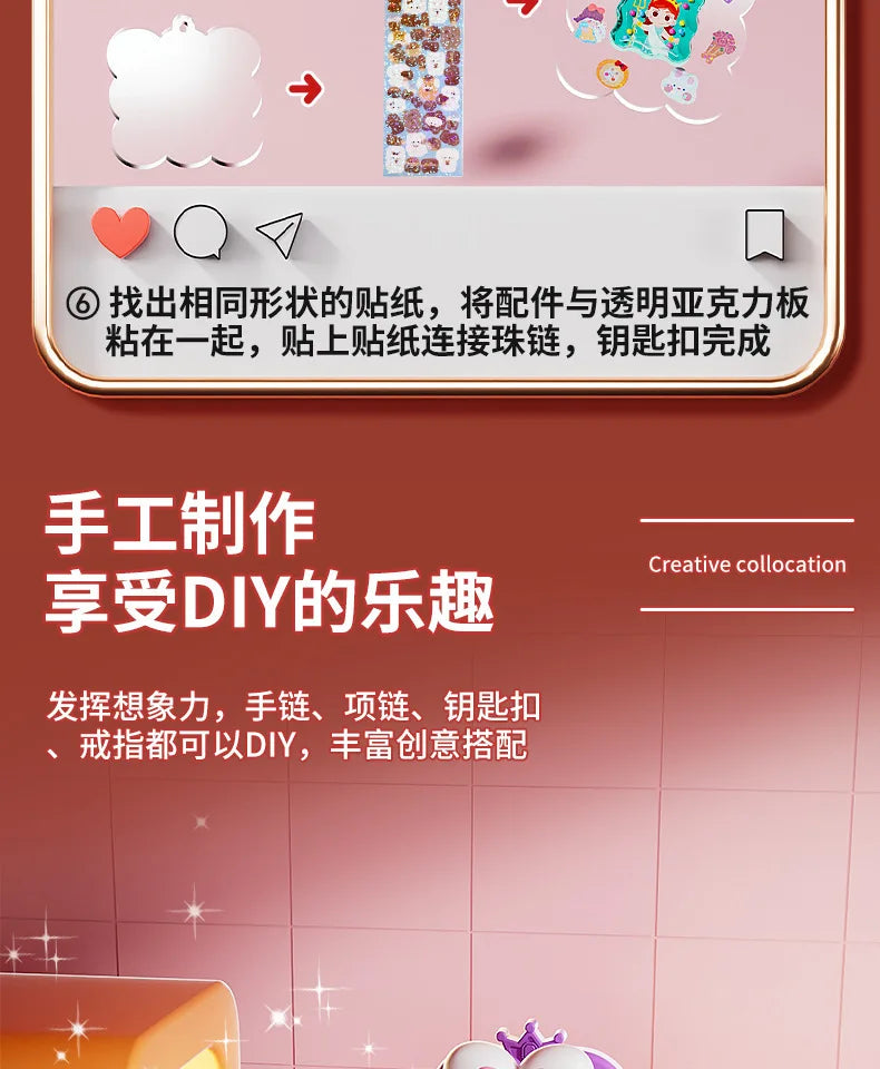 DIY Jewelry Maker Machine Bracelet Crafting Set with Cartoon Rabbit