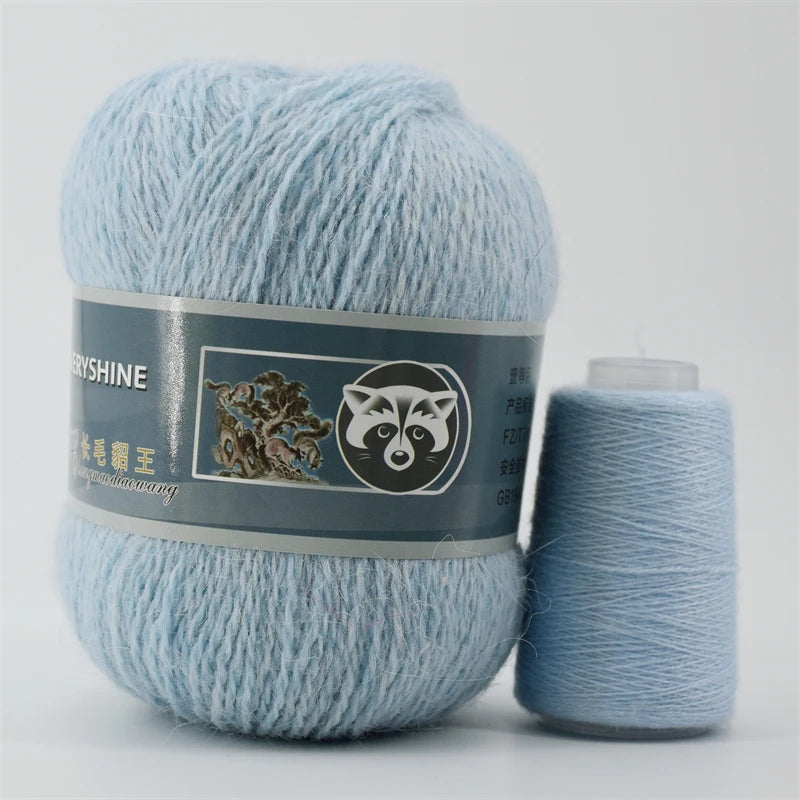 5 Pcs Cashmere Mink Fur Yarn for Hand Knitting  Long Plush Wool Crochet Knitting Yarn for Fall Winter Luxury Needlework Diy Knit