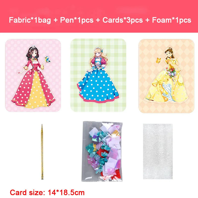 DIY Puzzle Puncture Painting Card Set for Kids