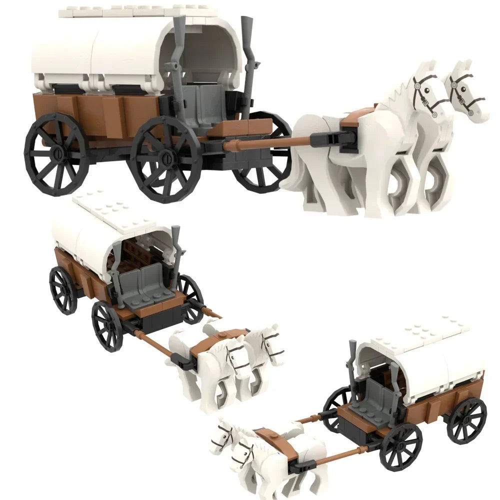MOC Medieval Carriage & Military Weapons Set