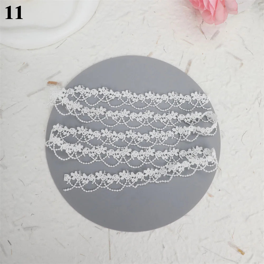 10pcs Plaid Lace Strips for DIY Sewing and Decor