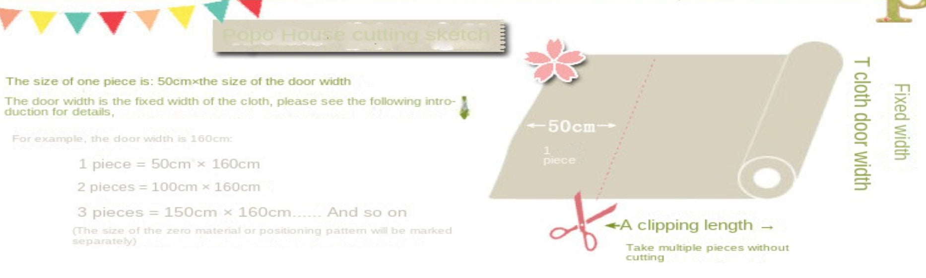 Blue White Porcelain Rose Cotton Poplin Fabric 140x50cm