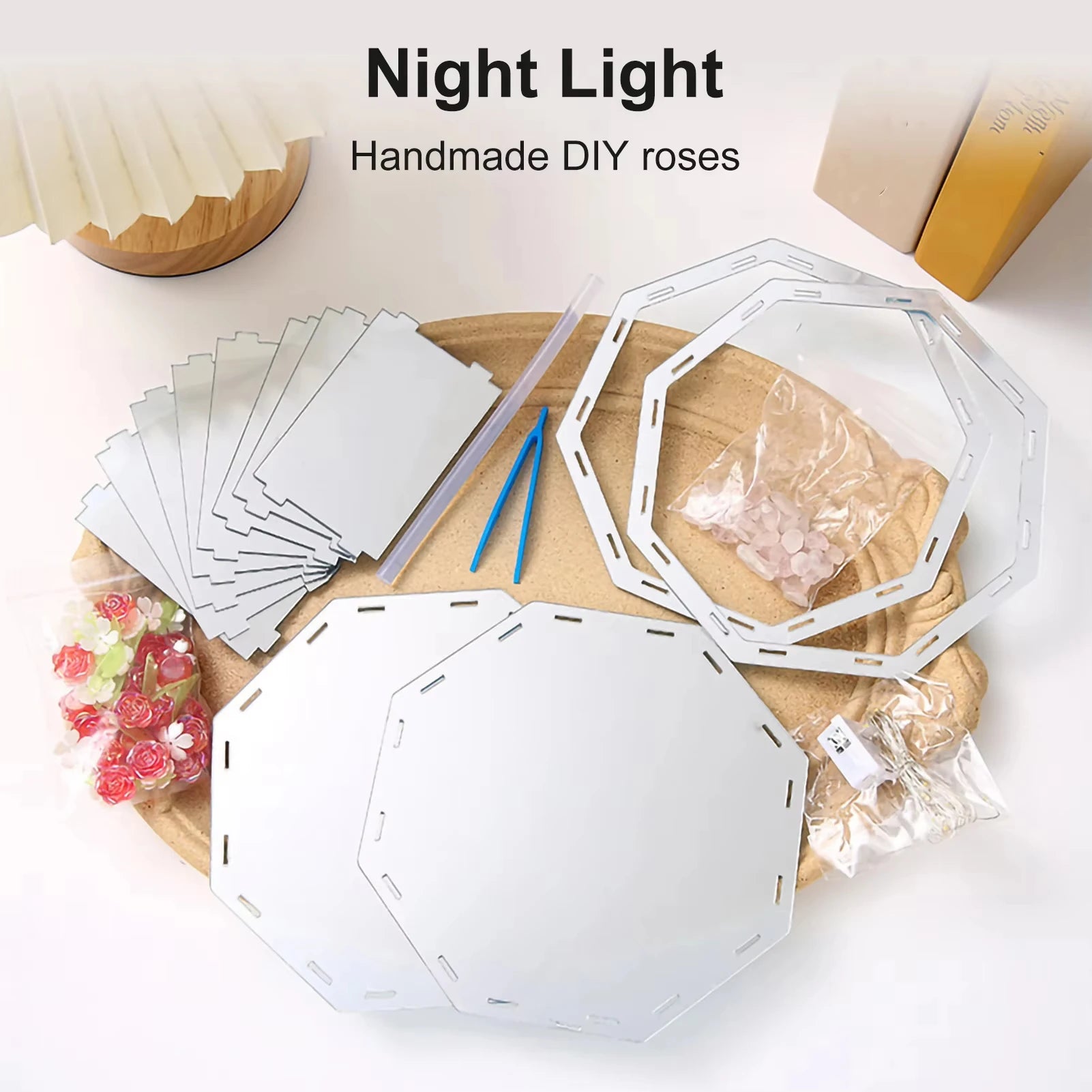 DIY Tulip LED Night Light & Mirror Cube Gift