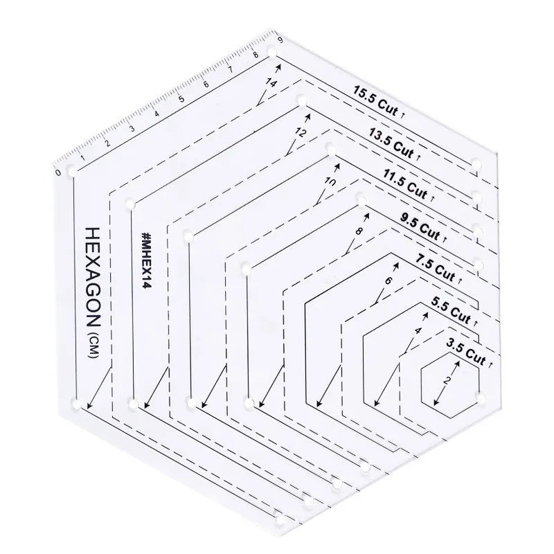 Acrylic Quilting Patchwork Ruler Template
