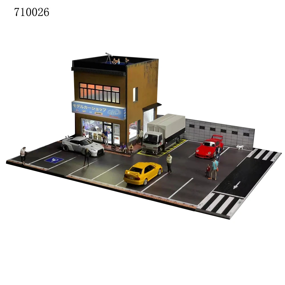GFans 1:64 Scale Car Garage Diorama Model with LED Lights
