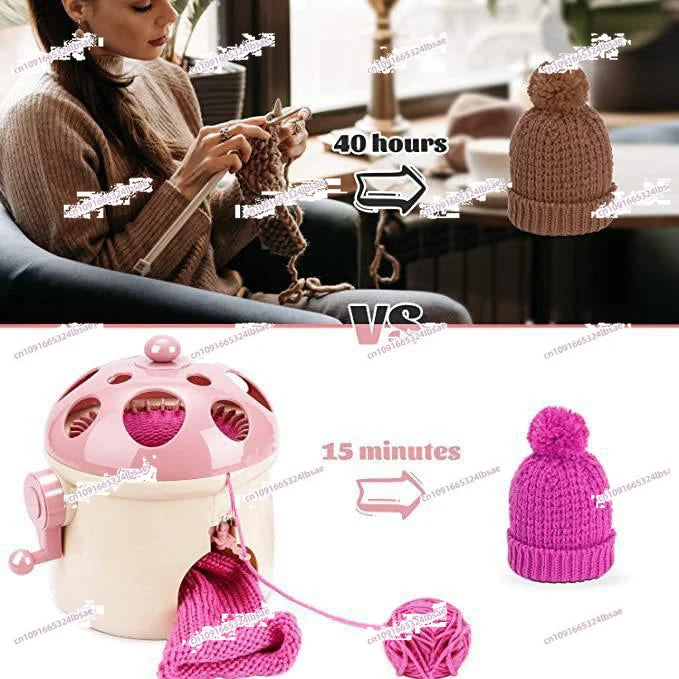 32-Needle Knitting Machine for DIY Hats, Scarves, Socks