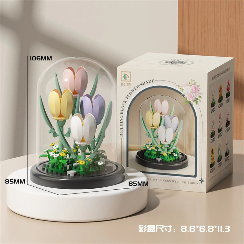 Eternal Flower Bonsai Micro Building Blocks Model