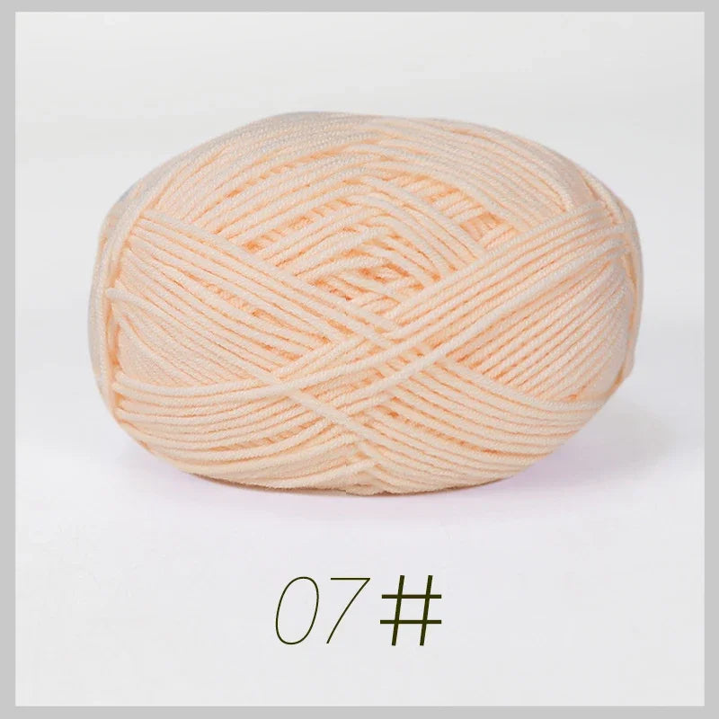 50g Soft Milk Cotton Yarn – Hand Knitting & Crochet Thread