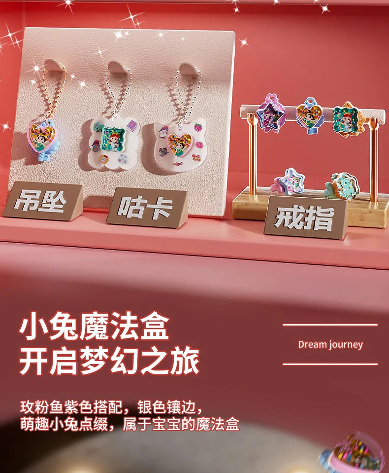 DIY Jewelry Maker Machine Bracelet Crafting Set with Cartoon Rabbit